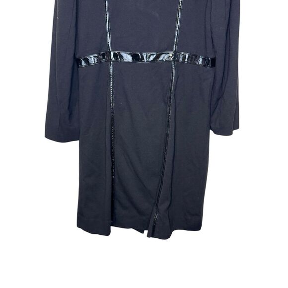 Tracy Reese Women Jacket Fit/Flare Snap Full Zipper Lined Collared Coat Large - Picture 9 of 9